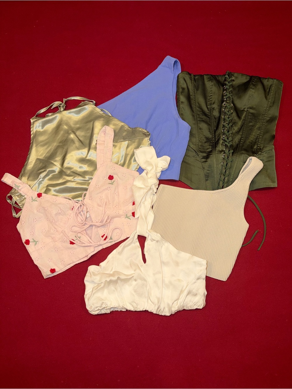 Lot 6 XS Going Out Tops | Corset Halter Cropped | Seven Wonders Edikted Aritzia